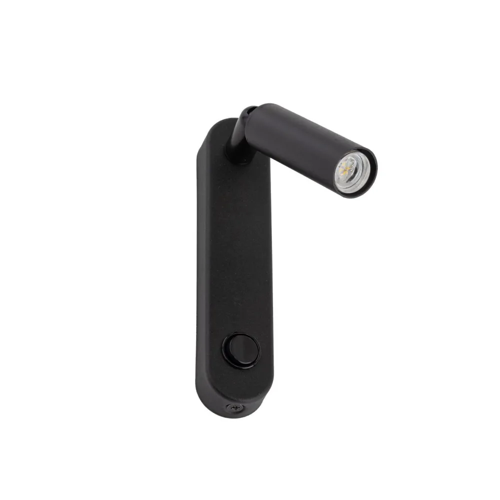 Best TK Lighting Wandleuchte mit Schalter Metall G9 H: 22cm schwenkbar Schwarz