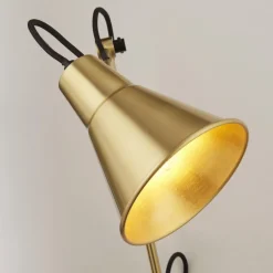 Searchlight Wandleuchte mit Schalter in Messing Gelenk verstellbar Metall* Wandleuchten|Küchenlampen