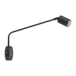 Hot Easylight Wandleuchte mit Schalter Metall verstellbar GU10 Schwarz
