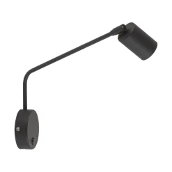 Hot Easylight Wandleuchte mit Schalter Metall verstellbar GU10 Schwarz