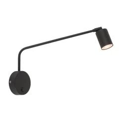 Hot Easylight Wandleuchte mit Schalter Metall verstellbar GU10 Schwarz