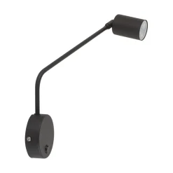 Hot Easylight Wandleuchte mit Schalter Metall verstellbar GU10 Schwarz