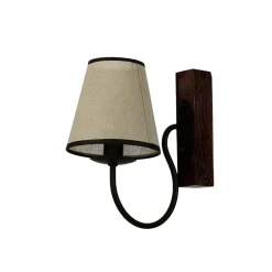 Luminex Wandleuchte mit Schirm Braun Beige Landhausstil* Wandleuchten|Rustikale Lampen