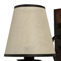 Luminex Wandleuchte mit Schirm Braun Beige Landhausstil* Wandleuchten|Rustikale Lampen