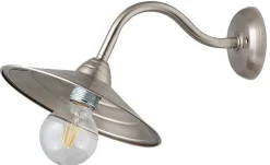 Lido Wandleuchte mit Schirm Ø26cm Nickel Echt-Messing* Wandleuchten|Küchenlampen