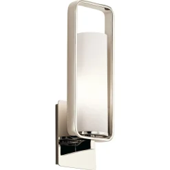 Elstead Wandleuchte mit Schirm Glas Metall Modern Design Flur