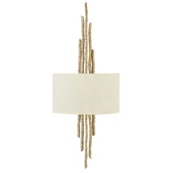 Elstead Wandleuchte PALINA Creme Gold B:30cm 2-flmg Lampe* Wandleuchten|Flurlampen