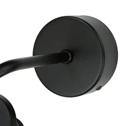 Nowodvorski Wandleuchte Rauchglas Kugelschirm E27 Pendelarm Schwarz* Wandleuchten|Retro Lampen