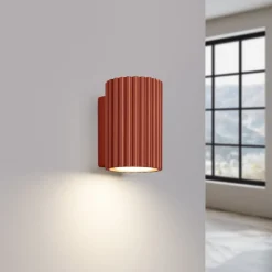 Sollux Wandleuchte Rot klein H: 10 cm Aluminium GU10 Indoor* Flurlampen|Wohnzimmerlampen
