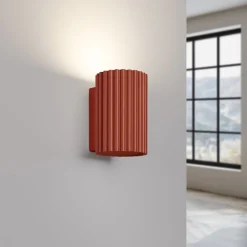 Sollux Wandleuchte Rot klein H: 10 cm Aluminium GU10 Indoor* Flurlampen|Wohnzimmerlampen