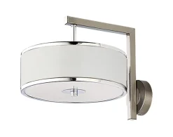 Jupiter Wandleuchte rund Weiß Chrom LORSAN Flur Wohnzimmer* Wandleuchten|Küchenlampen