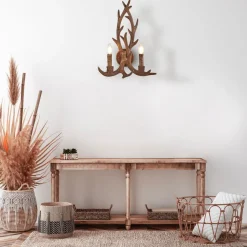 Discount Searchlight Wandleuchte Rustikal aus Resin künstliches Geweih B: 36 cm