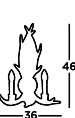 Discount Searchlight Wandleuchte Rustikal aus Resin künstliches Geweih B: 36 cm