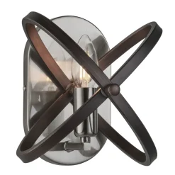 Best Searchlight Wandleuchte Rustikal B: 23 cm H: 20 cm klein Metall E14