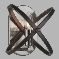 Best Searchlight Wandleuchte Rustikal B: 23 cm H: 20 cm klein Metall E14