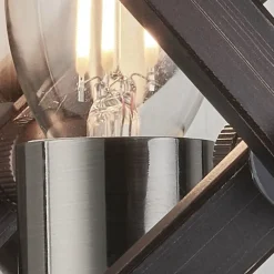 Best Searchlight Wandleuchte Rustikal B: 23 cm H: 20 cm klein Metall E14