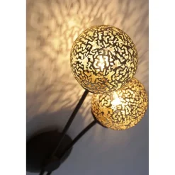 Outlet Paul Neuhaus Wandleuchte Rustikal Rostbraun Gold H:44 cm G9 2-flmg