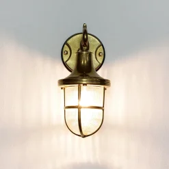 Sale Lido Wandleuchte SANTORIN aus Echt Messing für Außen