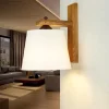 Lamkur Wandleuchte Schirm Holz wohnlich BEVERELY Lampe