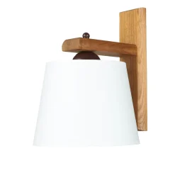 Lamkur Wandleuchte Schirm Holz wohnlich BEVERELY Lampe