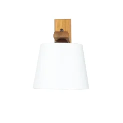 Lamkur Wandleuchte Schirm Holz wohnlich BEVERELY Lampe