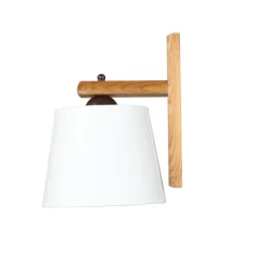 Lamkur Wandleuchte Schirm Holz wohnlich BEVERELY Lampe