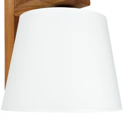 Lamkur Wandleuchte Schirm Holz wohnlich BEVERELY Lampe