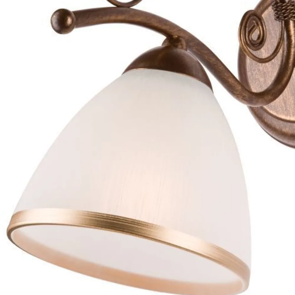 Lamkur Wandleuchte Schirm Shabby Braun antik Metall* Wandleuchten|Küchenlampen