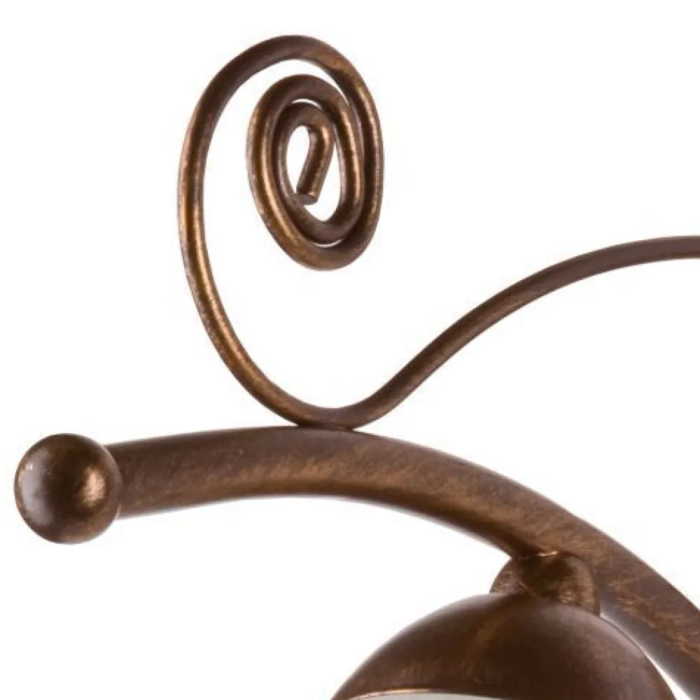 Lamkur Wandleuchte Schirm Shabby Braun antik Metall* Wandleuchten|Küchenlampen