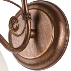 Lamkur Wandleuchte Schirm Shabby Braun antik Metall* Wandleuchten|Küchenlampen