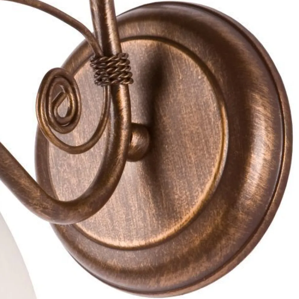 Lamkur Wandleuchte Schirm Shabby Braun antik Metall* Wandleuchten|Küchenlampen