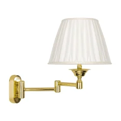 Clearance Giovanni Battista Wandleuchte Schlafzimmer Messing Stoff schwenkbar E14