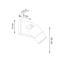 Sollux Wandleuchte Schwarz Chrom klein Metall GU10 zum Lesen* Wandleuchten|Flurlampen