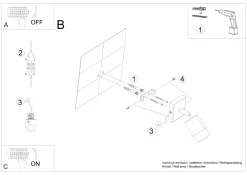 Sollux Wandleuchte Schwarz Chrom klein Metall GU10 zum Lesen* Wandleuchten|Flurlampen