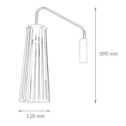 Nowodvorski Wandleuchte Schwarz Dover