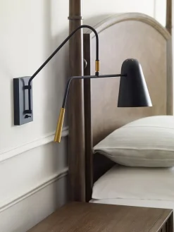 Elstead Wandleuchte Schwarz E27 Metall mit Schalter drehbar* Wandleuchten|Küchenlampen