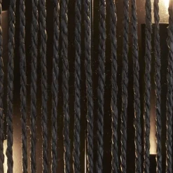 Searchlight Wandleuchte Schwarz 2-flammig E27 Seil Schirm H: 30,5 cm* Wandleuchten|Flurlampen