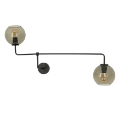 Nowodvorski Wandleuchte Schwarz Glas Monaco* Wandleuchten|Vintage Lampen