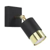 Sollux Wandleuchte Schwarz Gold Metall Modern verstellbar* Wohnzimmerlampen|Moderne Lampen