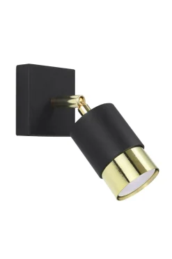 Sollux Wandleuchte Schwarz Gold Metall Modern verstellbar* Wohnzimmerlampen|Moderne Lampen
