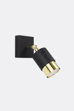 Sollux Wandleuchte Schwarz Gold Metall Modern verstellbar* Wohnzimmerlampen|Moderne Lampen