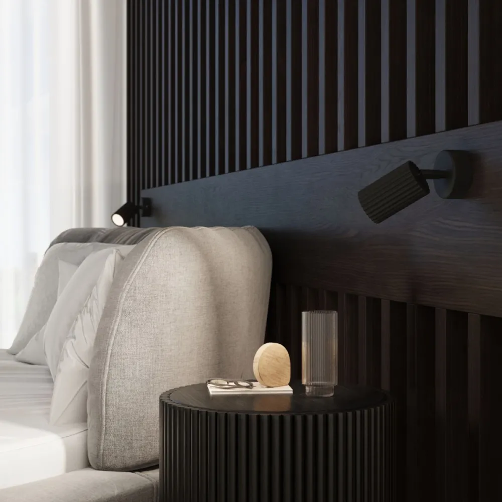 Sollux Wandleuchte Schwarz GU10 Modern B: 8 cm klein schwenkbar* Wohnzimmerlampen|Metall Lampen