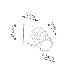 Sollux Wandleuchte Schwarz GU10 Modern B: 8 cm klein schwenkbar* Wohnzimmerlampen|Metall Lampen