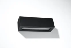 Sollux Wandleuchte Schwarz Keramik Glas Up Down indirekt E27* Flurlampen|Wandleuchten