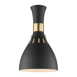 New Elstead Wandleuchte Schwarz Messing E27 Metall Retro Design