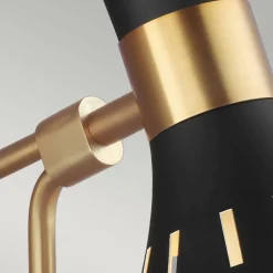 New Elstead Wandleuchte Schwarz Messing E27 Metall Retro Design