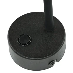 TK Lighting Wandleuchte Schwarz mit Schalter Metall Ø13cm