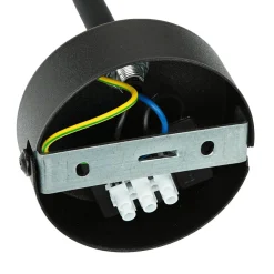 TK Lighting Wandleuchte Schwarz mit Schalter Metall Ø13cm