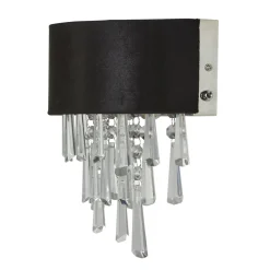 Searchlight Wandleuchte Schwarz mit Schalter B: 23,5 cm Up Down* Wandleuchten|Flurlampen