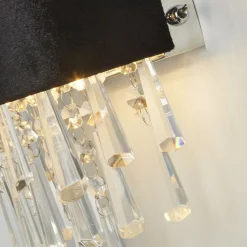 Searchlight Wandleuchte Schwarz mit Schalter B: 23,5 cm Up Down* Wandleuchten|Flurlampen